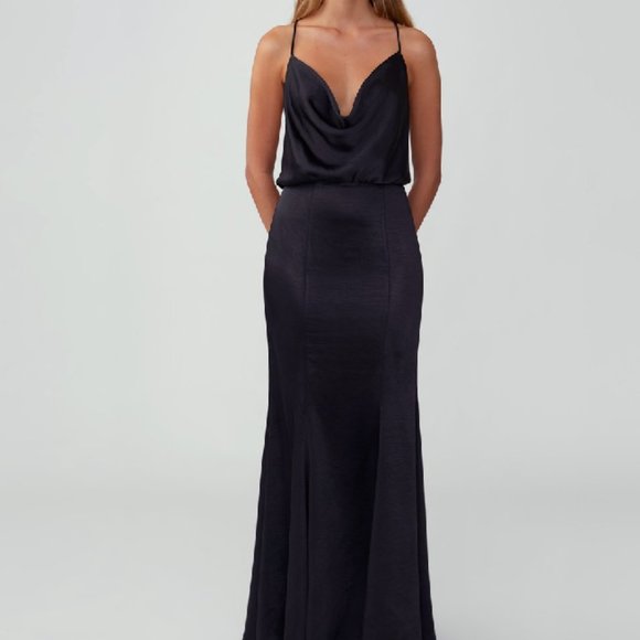 fame and partners mermaid dress Maxi dress Fame and Partners Blue size 6 US in Synthetic